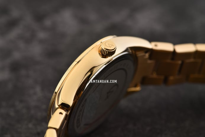 Alexandre Christie Passion AC 2A60 BF BGPIV Gold Dial Gold Stainless Steel Strap