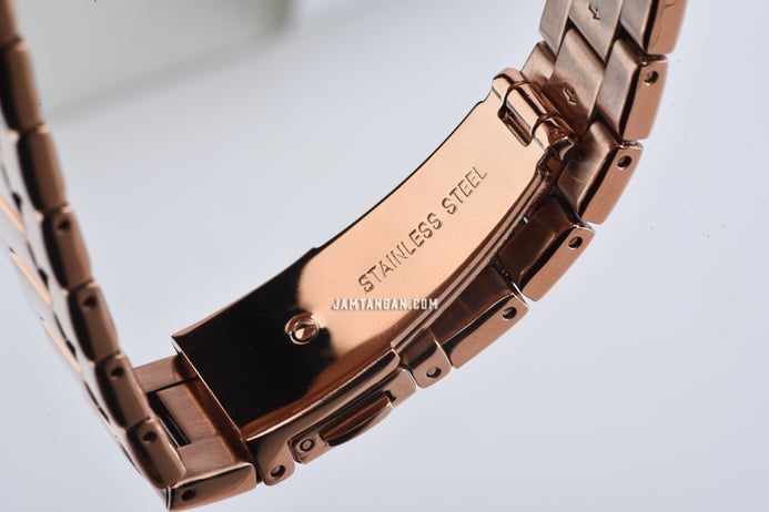 Alexandre Christie Passion AC 2A93 LD BRGLG Ladies Glitter Dial Rose Gold Stainless Steel Strap