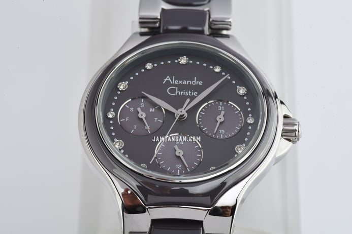 Alexandre Christie AC 2B03 BF BSSGR Ladies Dual Tone Dial Stainless Steel With Ceramic Strap