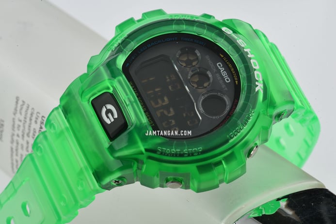 Casio G-Shock DW-6900JT-3DR Retrofuture With A Translucent Digital Analog Dial Green Resin Band