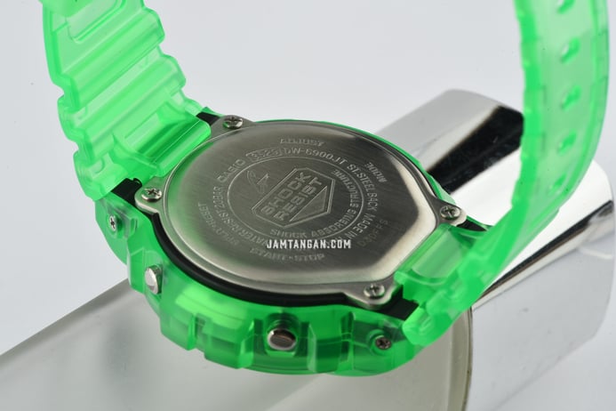 Casio G-Shock DW-6900JT-3DR Retrofuture With A Translucent Digital Analog Dial Green Resin Band