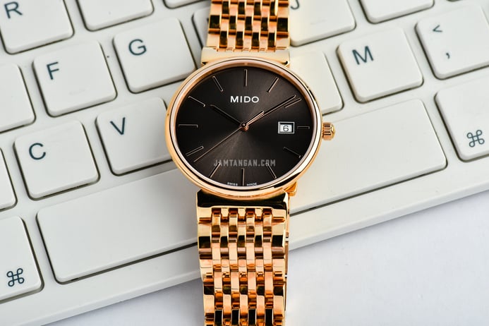 MIDO Dorada M1130.3.13.1 Grey Dial Rose Gold Stainless Steel Strap