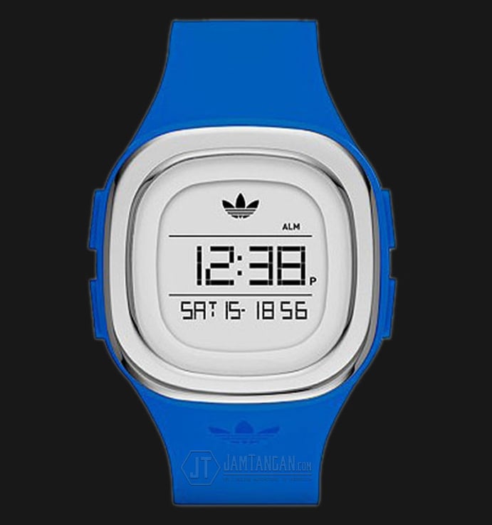 Adidas ADH3034 Denver LCD Dial Blue Rubber Strap Watch