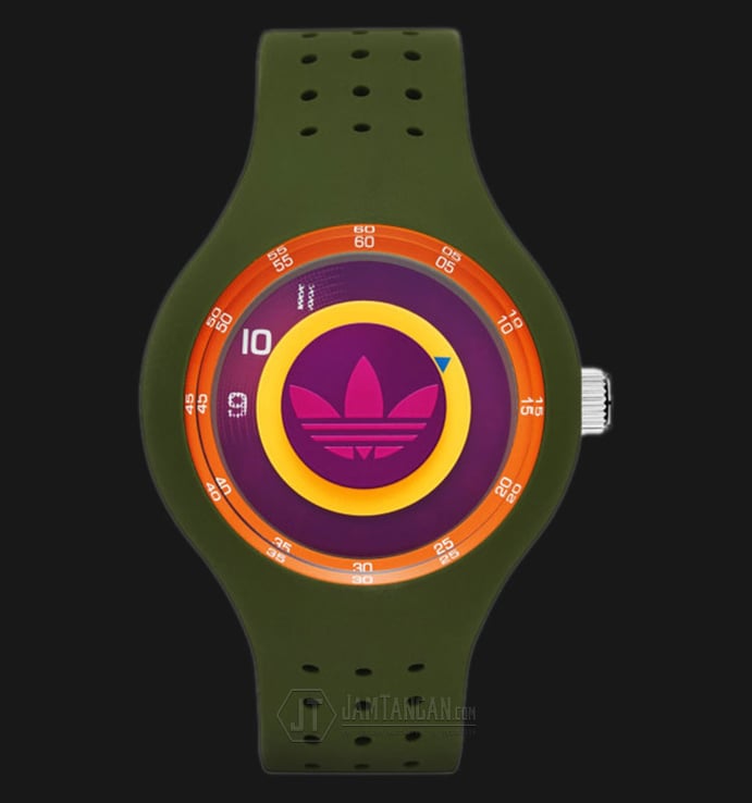 Adidas ADH3060 Ipswich Green Rubber Strap Watch