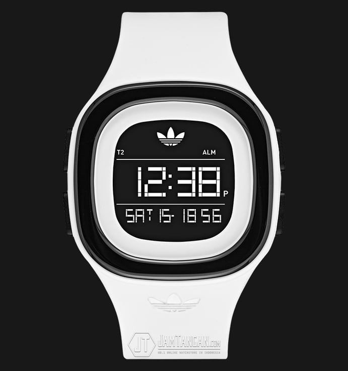 Adidas ADH3134 Denver LCD Dial White Rubber Strap Watch