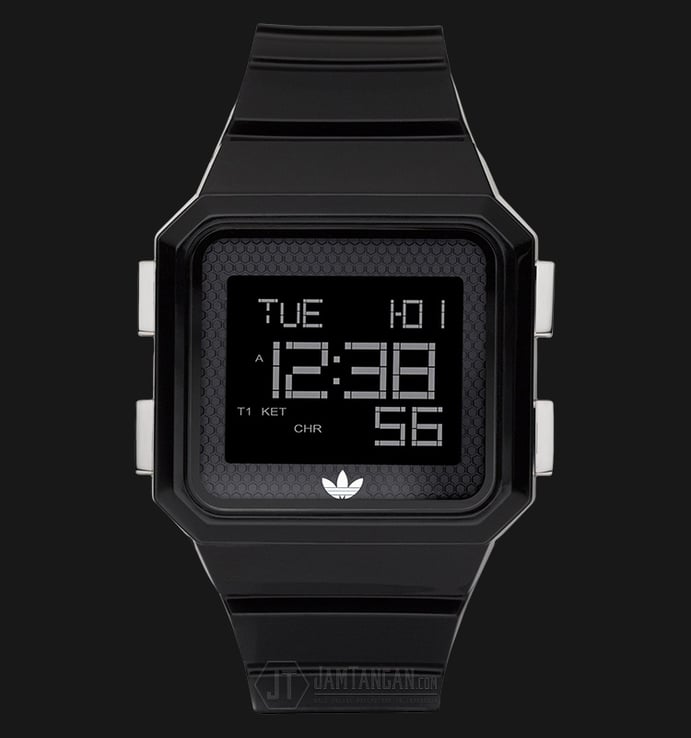 Adidas ADH4003 Peachtree Alarm Black Rubber Strap Watch