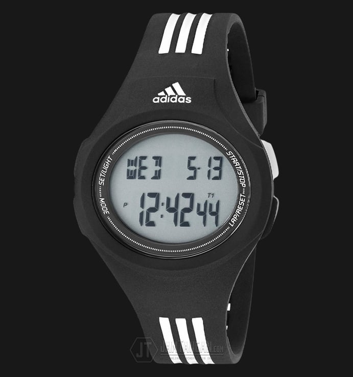 Adidas ADP3174 Uraha Digital Black and White Rubber Strap Watch