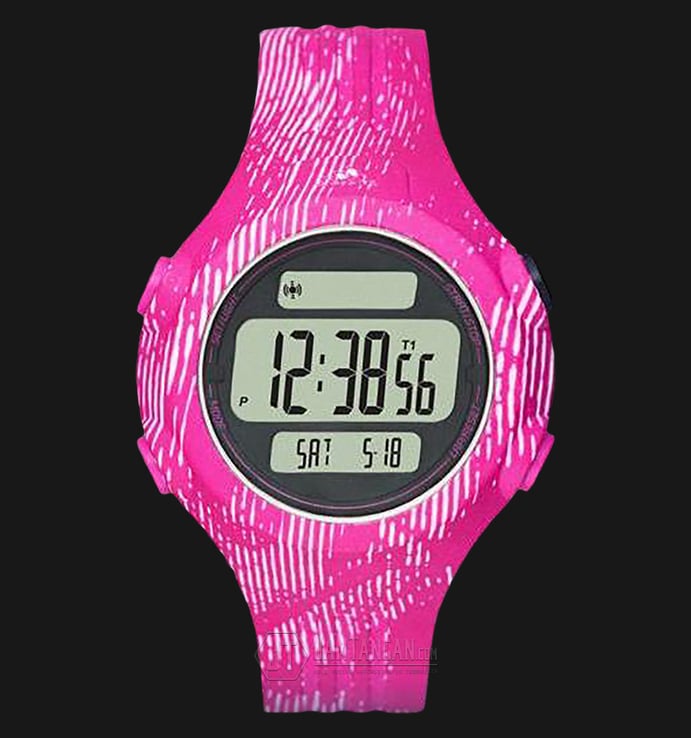 Adidas ADP3187 Questra Digital Watch Pink Rubber Strap