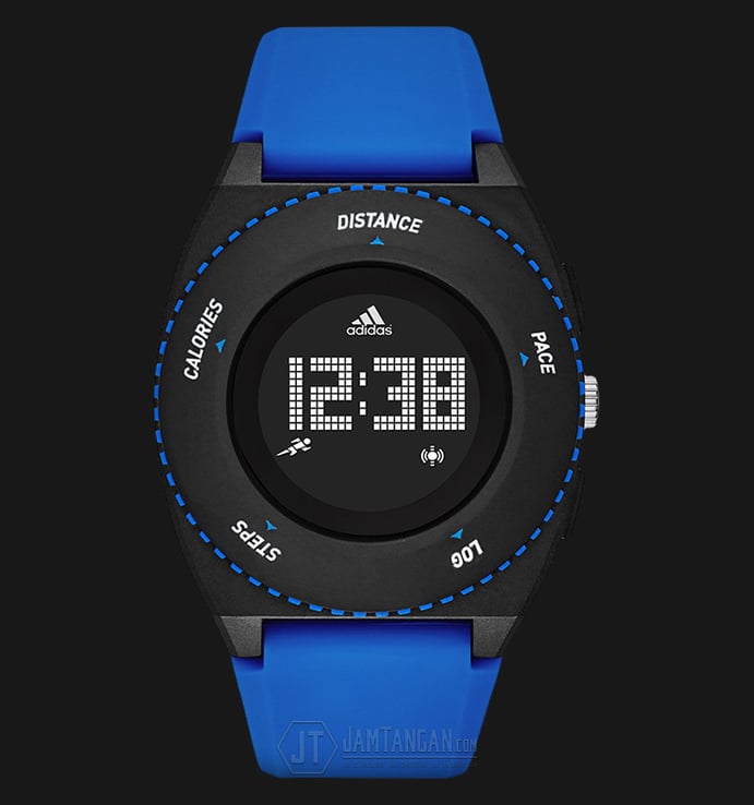 Adidas ADP3201 Runner Digital Blue Rubber Strap Watch