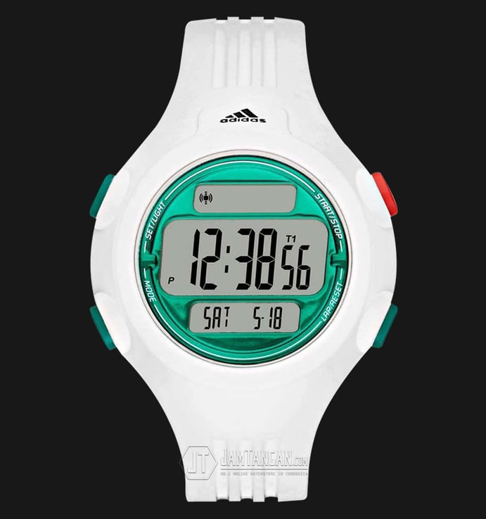 Adidas ADP3230 Questra Mid Digital Watch White Polyurethane Strap