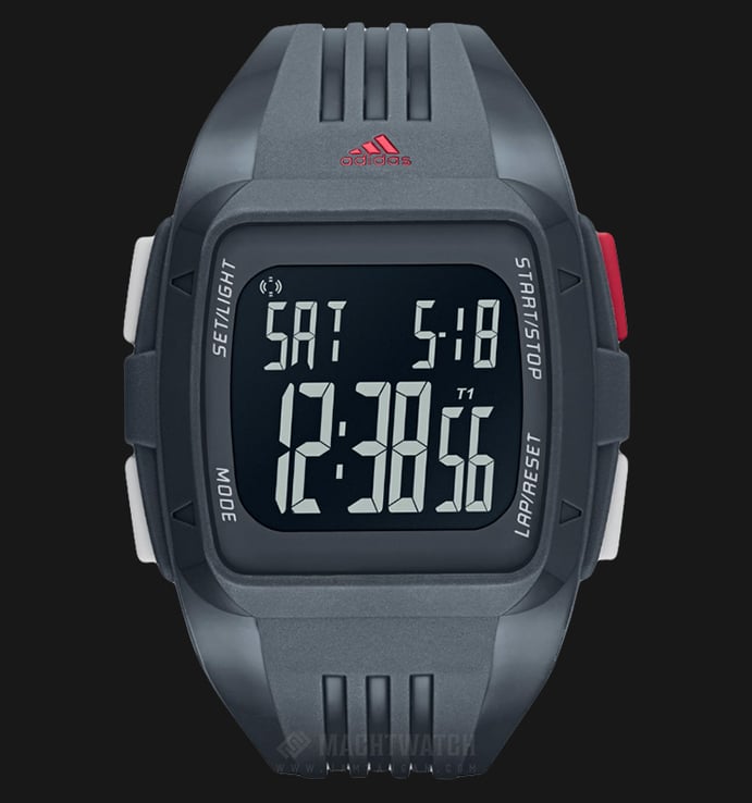 Adidas ADP3279 Duramo Xlarge Watch Digital Dial Gray Silicone Band