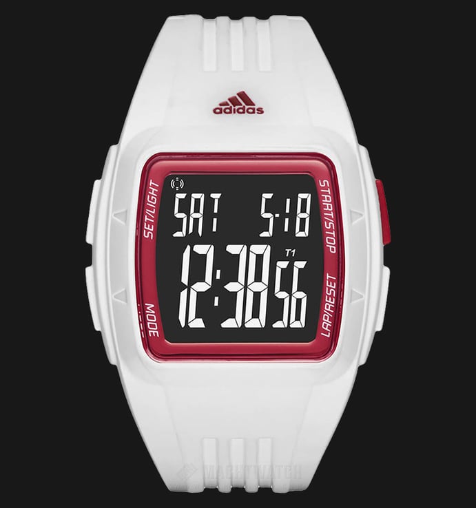 Adidas ADP3281 Duramo White Silicone Strap Digital Watch