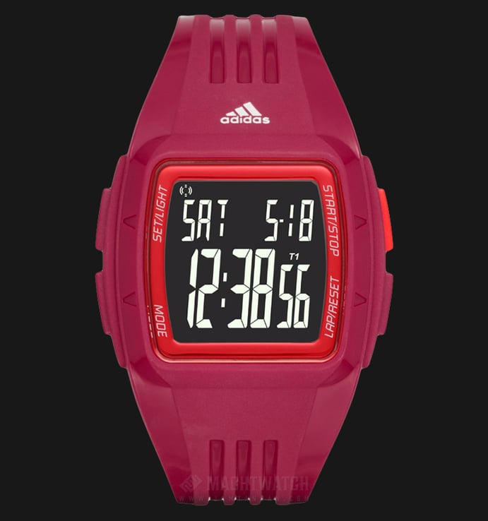 Adidas ADP3282 Duramo Red Silicone Strap Digital Watch