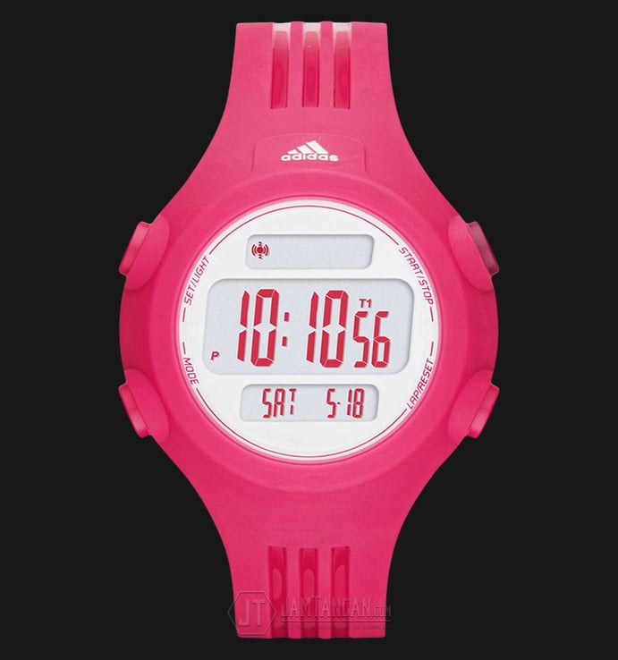 Adidas ADP6124 Questra Digital Watch Pink Polyurethane Strap