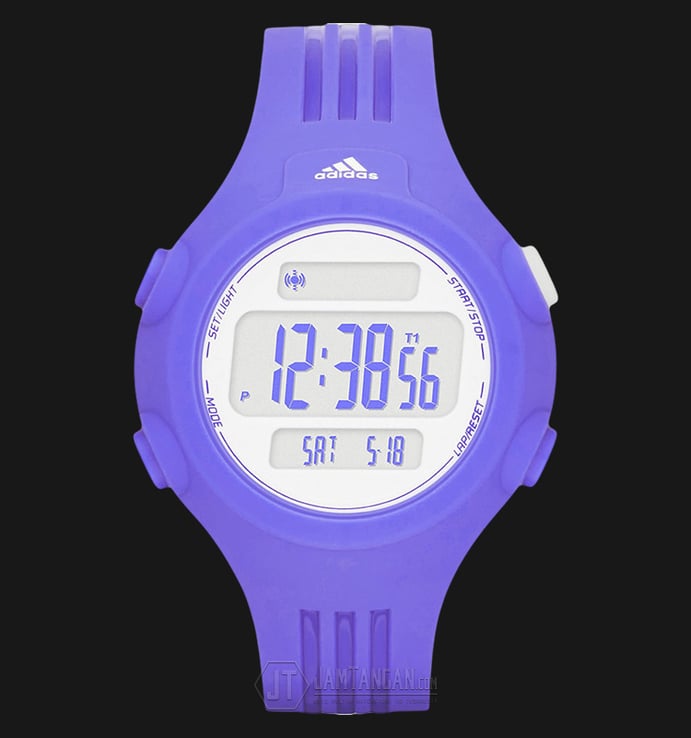 Adidas ADP6127 Questra Digital Watch Purple Polyurethane Strap