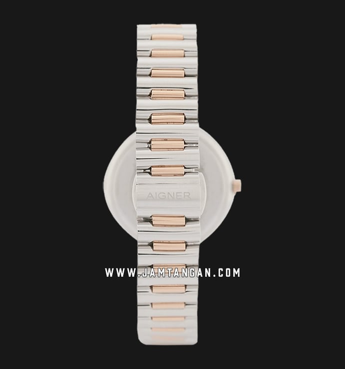 Aigner Gorizia A106206 Ladies Red Mother Of Pearl Dial Dual Tone Stainless Steel Strap