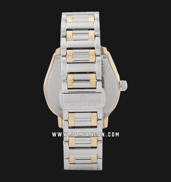 Aigner Vicenza A111115 Men Mother Of Pearl Dial Dual Tone Stainless Steel Strap