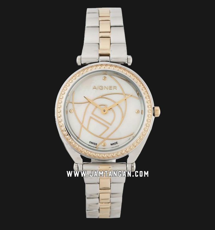Aigner Magena A121205B Ladies Silver Dial Dual Tone Stainless Steel Strap