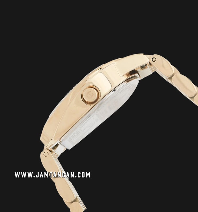 Aigner Alessandria A130215 Ladies White Dial Gold Stainless Steel Strap