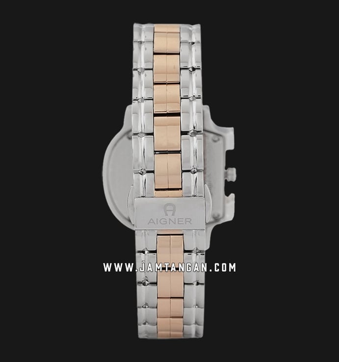 Aigner Cesena A132208 Ladies White Mother of Pearl Dial Dual Tone Stainless Steel Strap