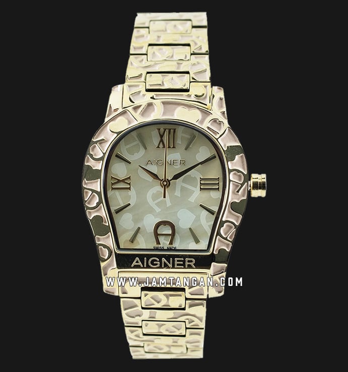 Aigner Faenza A134306 Gold Dial Gold Stainless Steel Strap