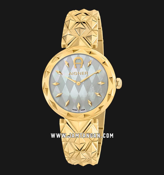 Aigner Prato II A144202 Ladies Silver Dial Gold Stainless Steel Strap