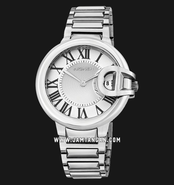 Aigner Salerno A152101 Men Silver Dial Stainless Steel Strap