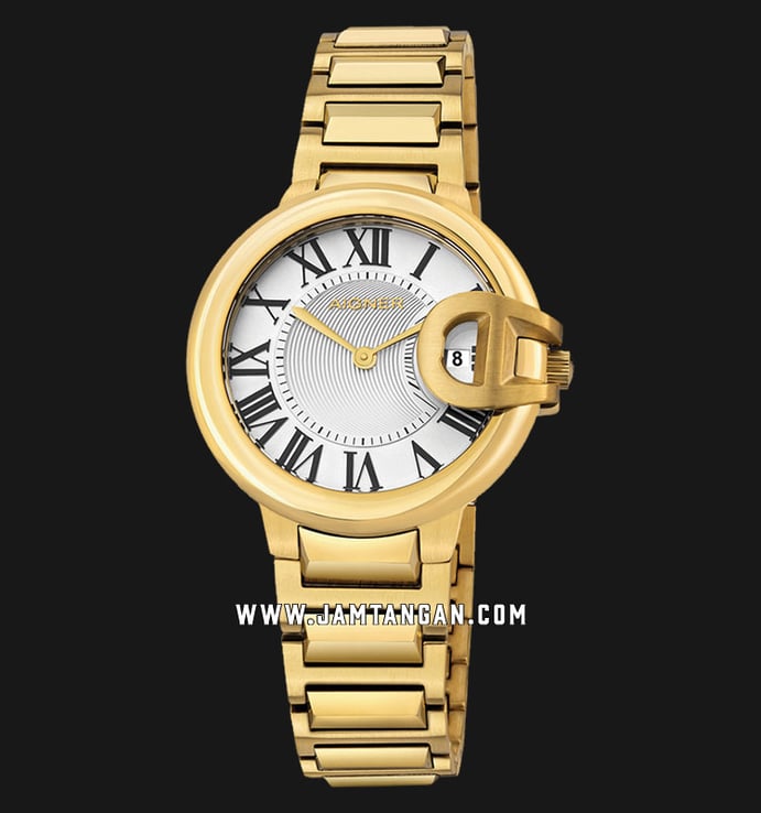 Aigner Salerno A152202 Ladies Silver Dial Gold Stainless Steel Strap