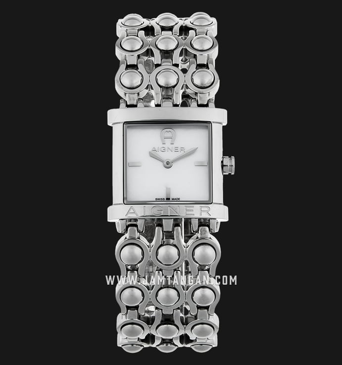 Aigner Arezzo A20210 Mother of Pearl Dial Stainless Steel Bracelet