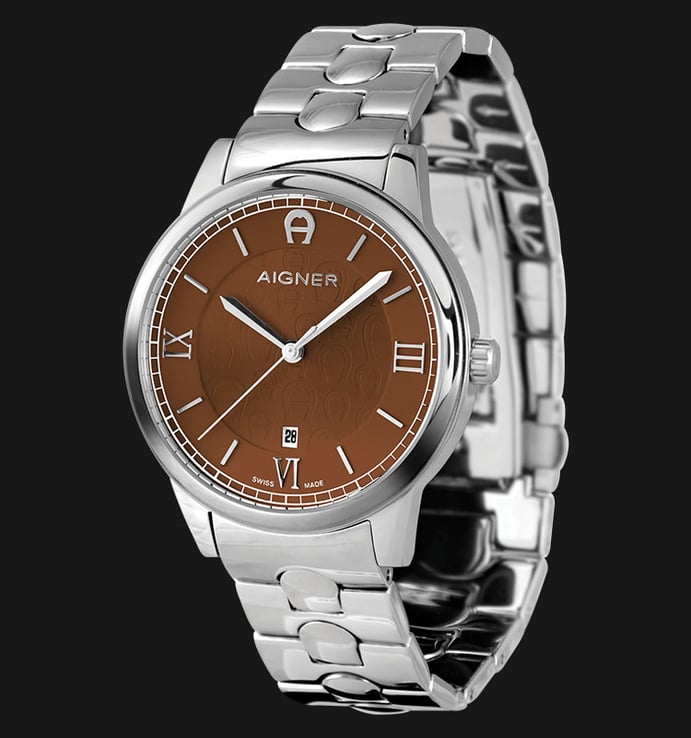 Aigner Monopoli A24049A Brown Dial Stainless Steel Bracelet
