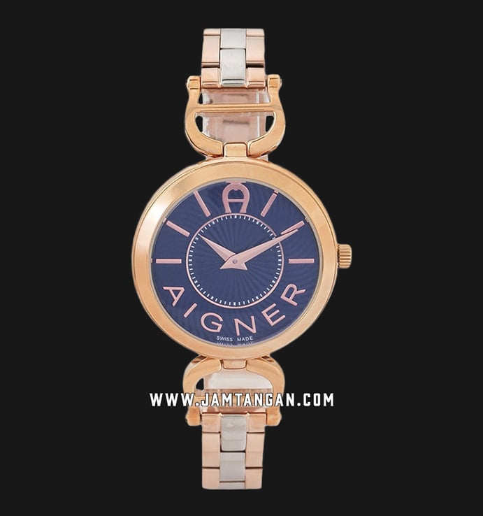 Aigner Chieti A24253A Ladies Blue Dial Dual Tone Stainless Steel Strap