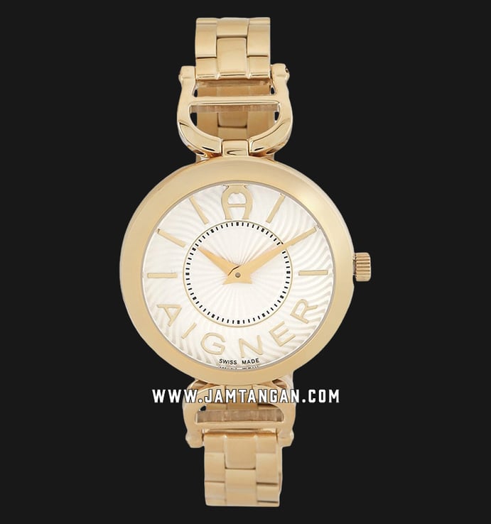 Aigner Chieti A24254B Ladies White Dial Gold Stainless Steel Strap