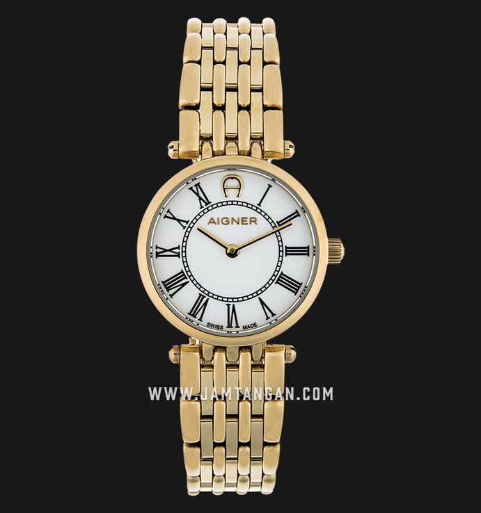 Aigner Carpi A28211 Ladies White Dial Gold Stainless Steel