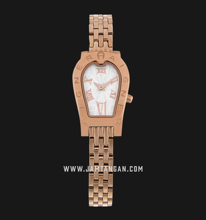 Aigner Olbia II A29340 Ladies Silver Dial Gold Stainless Steel