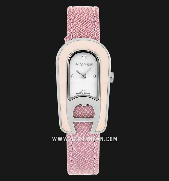 Aigner Aprillia A30213 Mother of Pearl Dial Pink Genuine Leather Strap