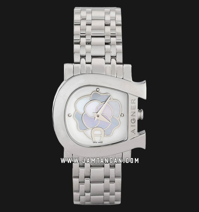 Aigner Genua Due A31653B Ladies Mother Of Pearl Dial Stainless Steel Strap