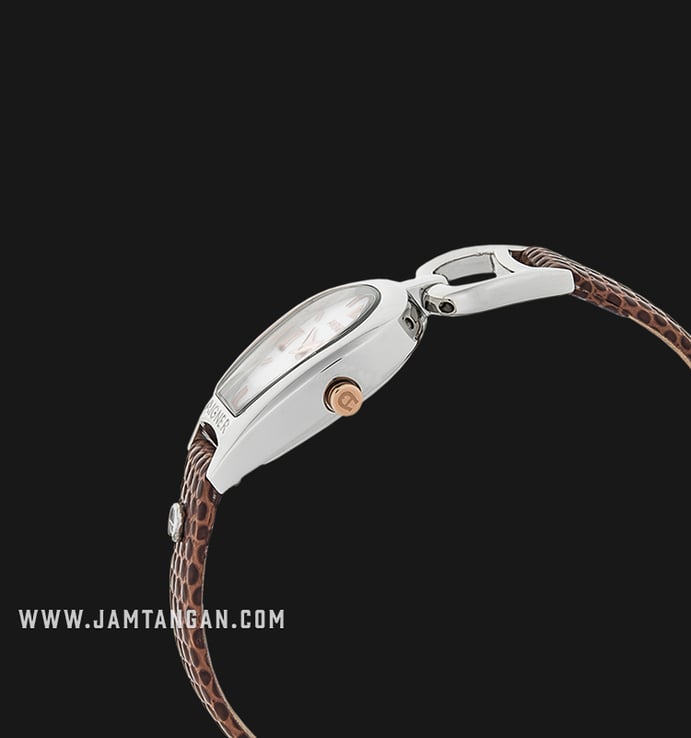 Aigner Arte III A32242 Ladies Mother of Pearl Dial Brown Leather Strap + Extra Blue Leather Strap