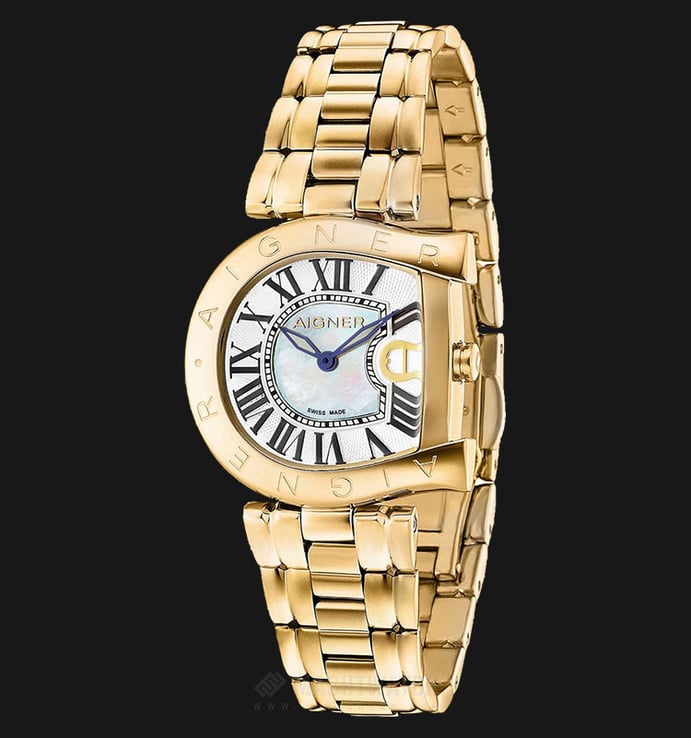 Aigner Arco A34322 Ladies Mother of Pearl Dial Gold Stainless Steel