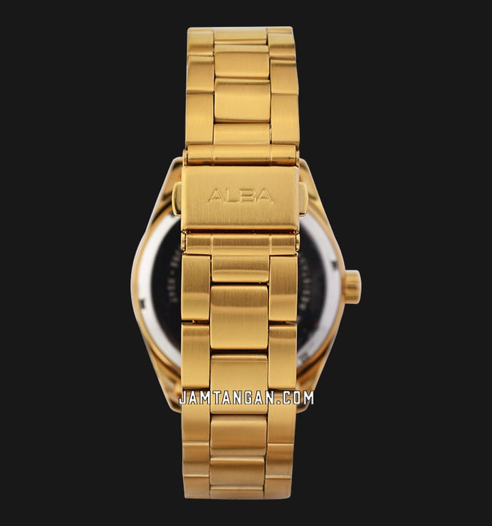 Alba Prestige AG8384X1 Gold Dial Gold Stainless Steel Strap