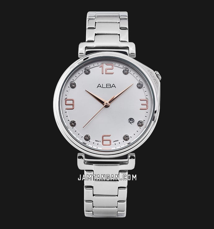 Alba Fashion AG8J27X1 Ladies Silver Dial Stainless Steel Strap