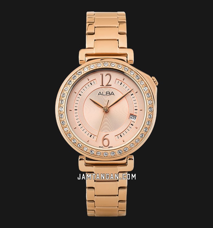Alba Sign A AG8K06X1 Rose Gold Dial Rose Gold Stainless Steel Strap