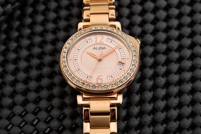 Alba Sign A AG8K06X1 Rose Gold Dial Rose Gold Stainless Steel Strap