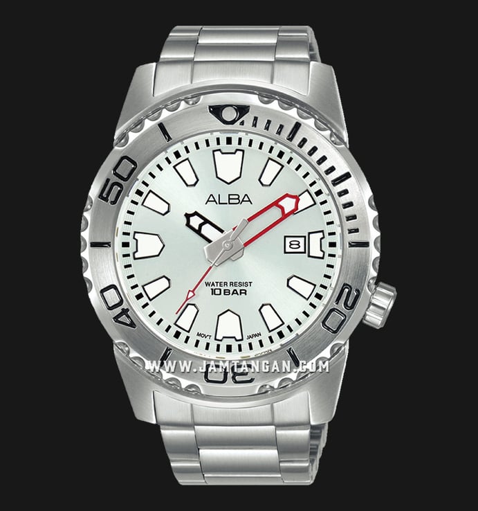 Alba Active AG8M09X1 Men Silver Dial Stainless Steel Strap