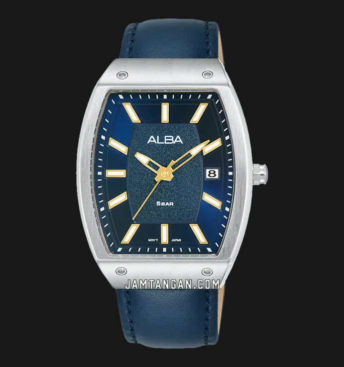 Alba Active AG8N21X1 Men Blue Patterned Dial Blue Leather Strap