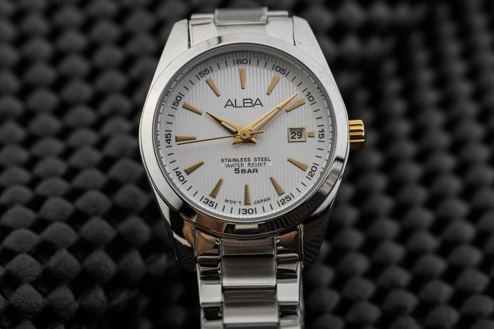 Alba AH7A23X1 Ladies Silver Dial Stainless Steel Strap