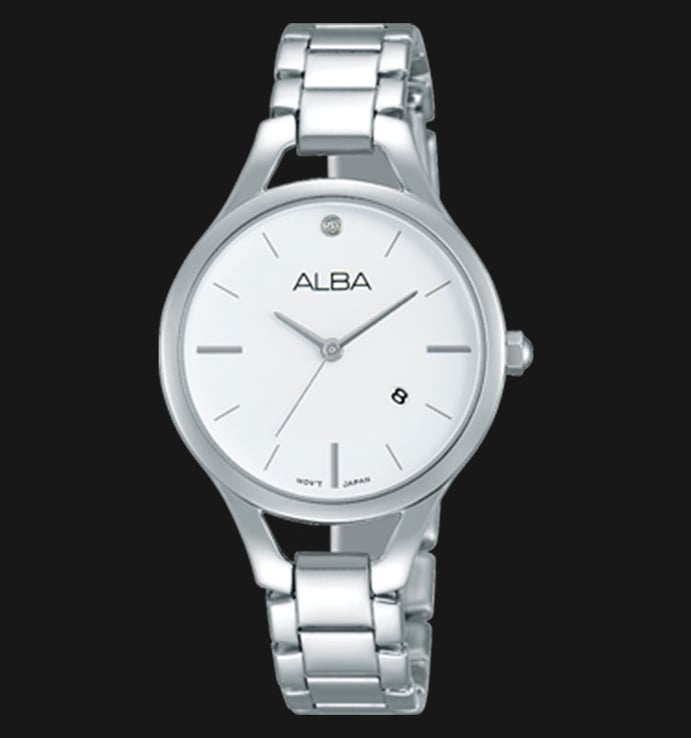 Alba AH7F23X1 White Dial Stainless Steel Bracelet