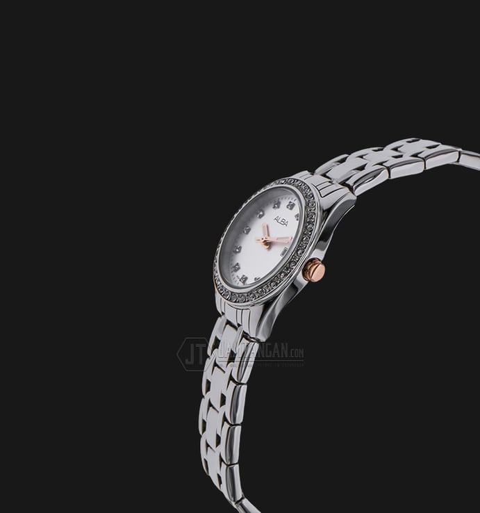 Alba AH7F79X1 White Dial Stainless Steel Bracelet