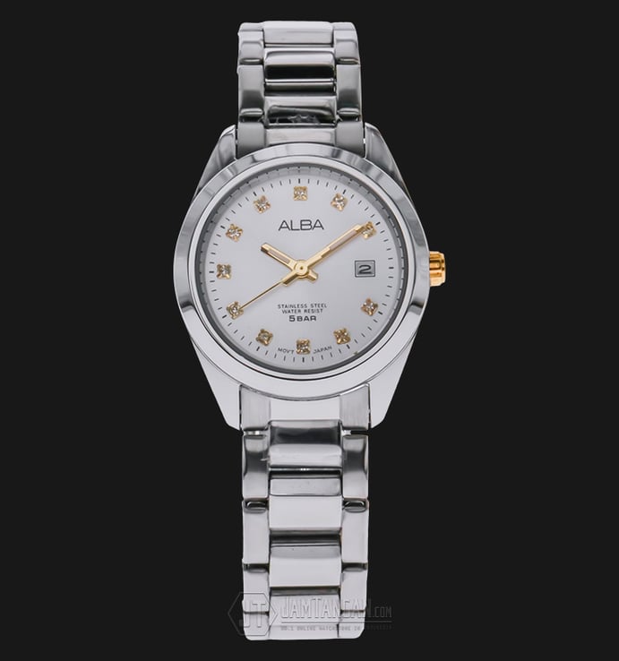 Alba AH7G27X1 White Dial Stainless Steel Bracelet