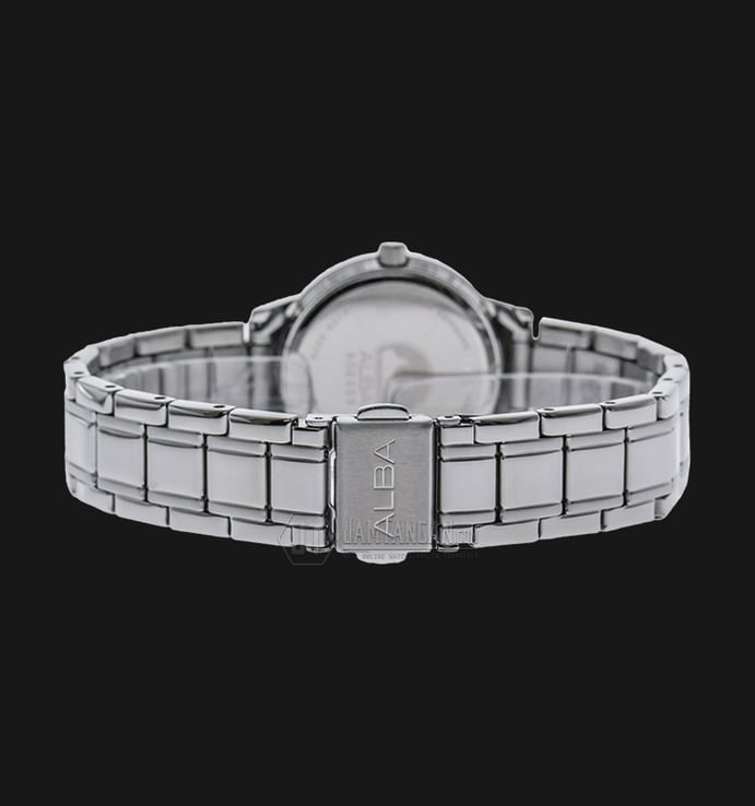 Alba AH7G91X1 Silver White Patterned Dial Stainless Steel Bracelet