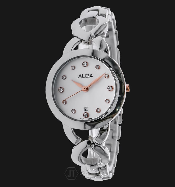 Alba AH7G95X1 White Dial Stainless Steel Bracelet
